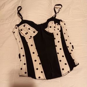 Polka dot corset top